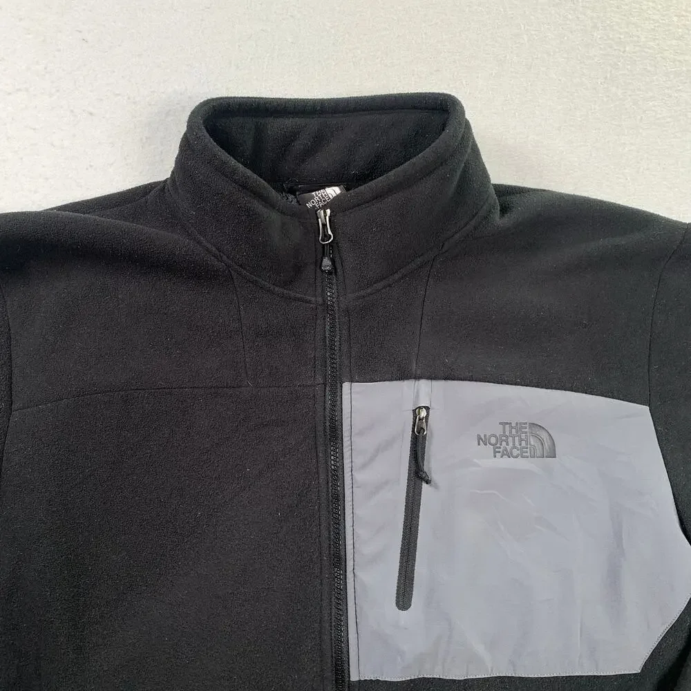 The North Face F14 Jacket Mens XXL Fleece Lined Black Gray Winter Gorpcore